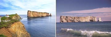 Amazing views of the iconic Perce Rock, Quebec