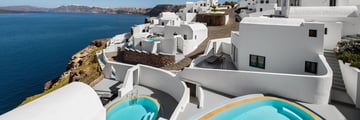 Aerial view of Ambassador Aegean Luxury Hotel & Suites Santorini