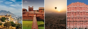 Amber Fort, Fatehpur Sikri, Hot air balloon over Jaipur & Palace of The Winds