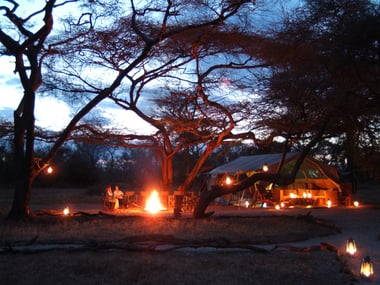 Amboseli Porini camp at night