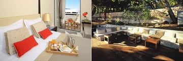 Superior Room with Balcony and lounge bar at Amfora Hvar Grand Beach Resort