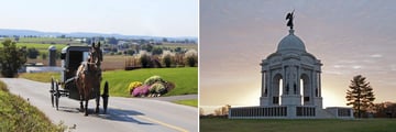 Amish Transportation & Gettysburg Memorial, Pennsylvania