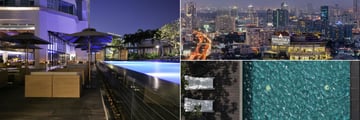 Anantara Bangkok Sathorn, Pool Deck Dining, Hotel and City View and Pool Sun Deck 