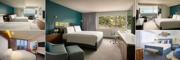 Andaz West Hollywood, (clockwise from top left): Double Guest Room, King Guest Room, King Guest Room, Andez Red Suite and Suite