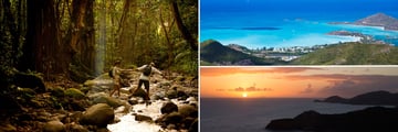 Hiking through St Kitts Rain Forrest, Antigua Boggy Peak, Antigua Sunset  