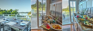 Dining on the Balcony and Buffet Options at Arcadia Lodge