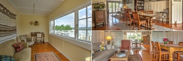Lodge Sun Room, Dining Room and Living Room with Dining Area at Arcadia Lodge