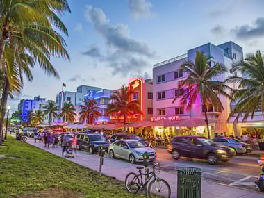Art Deco hotels on Ocean Drive