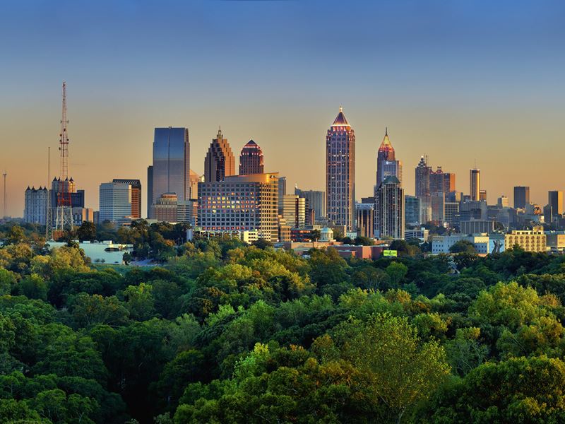 Atlanta skyline in the autumn