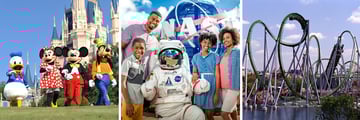 Walt Disney World Resort, Kennedy Space Center and Universal Orlando Resort