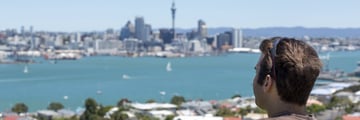 Taking in the views of Auckland