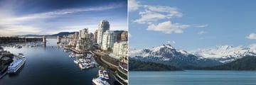 Vancouver harbour and the Inside Passage