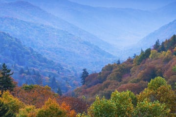 Sunrise in the Great Smoky Mountains, Tennessee