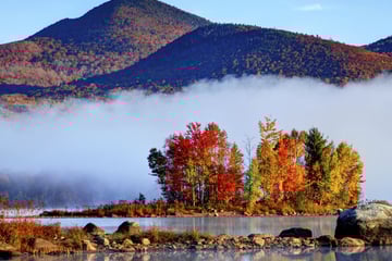 Autumn mist in Vermont