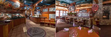 Steak House Bar Entrance and Steak House Dining at Banff Caribou Lodge