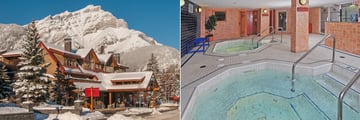 Banff Ptarmigan Inn, Exterior in Winter and Hot Pools