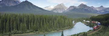 The Rocky Mountaineer in Banff National Park