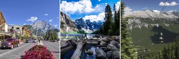 Banff Town, Moraine Lake & Sulphur Mountain Gondolas