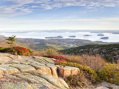 Bar Harbor view from Acadia National Park