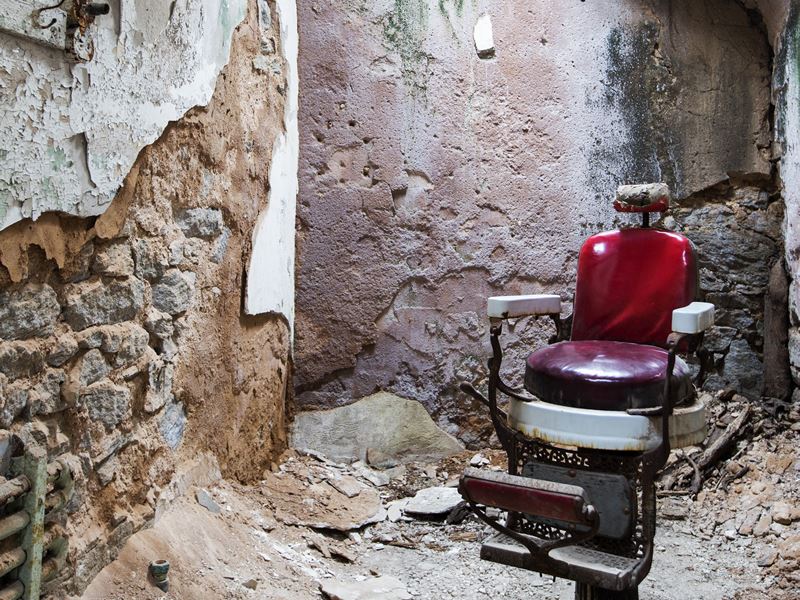 Barber chair, Eastern State Penitentiary, Philadelphia