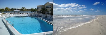 The Pool and Beach at Barefoot Beach Resort
