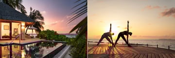 Baros Villa and yoga on Lighthouse Deck at Baros Maldives