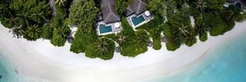 Aerial view of Baros Maldives