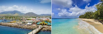 Basseterre, St Kitts and Miami Beach, Barbados
