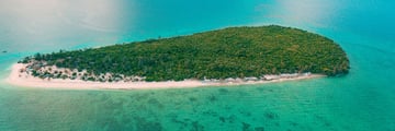 Aerial view of Bawe Island