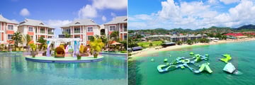 Lagoon pool and water park at Bay Gardens Beach Resort