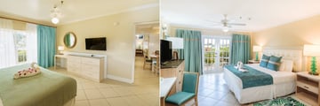 One Bedroom Suite Pool View and Deluxe Garden View Room at Bay Gardens Beach Resort
