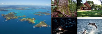Attractions and scenery in the Bay of Islands, North Island
