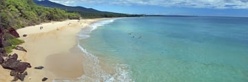 A secluded beach in Maui