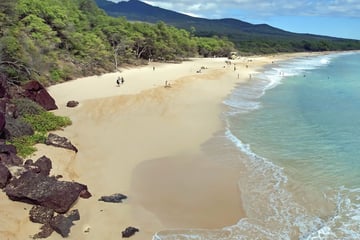 A secluded beach in Maui