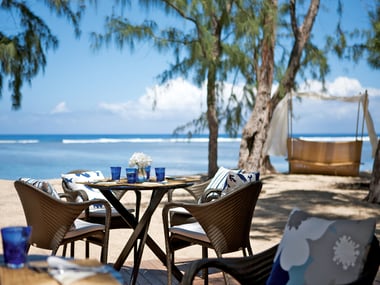 Beachfront dining at Lux Ile de la Reunion