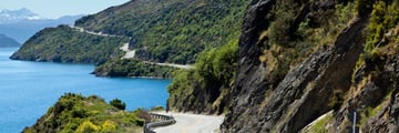 Beautiful Coastal Road near Queenstown