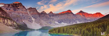 Beautiful scenery of Moraine Lake in Banff National Park