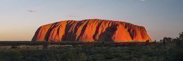 Beautiful sunset over Uluru