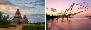 Beautiful Temples & Coastal Scenery in South India