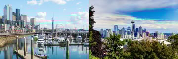 bell harbor and skyline, seattle