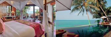 Belmond Napasai, Oceanfront Pool Residence Bedroom and Infinity Pool