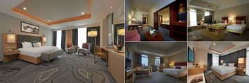 Berjaya Times Square Hotel, (clockwise from left): Club Premier, Superior, Premier - Two Twin Beds, Club Premier Suite and Premier Twin Towers View