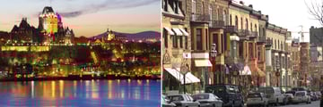 Quebec (left), and Montreal (right)