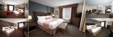 Best Western Cairn Croft Hotel, (clockwise from top left): Tower Queen, Tower King, One Bedroom Suite, King Fireplace and Tower Double Queen Room