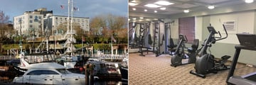 Best Western Dorchester Hotel, Exterior of Hotel with Views of Nanaimo Harbour and Fitness Room
