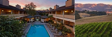 Best Western Sonoma Valley Inn, Hotel & Pool and Vineyards in Sonoma Valley at Sunset