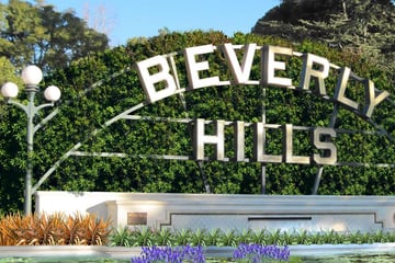 Beverly Hills lily pond sign