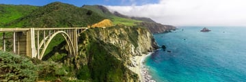 Bixby Bridge in California, perfect for a road trip
