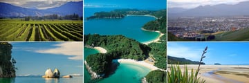 Blenheim, Tasman National Park & Nelson Cityscape
