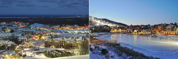 Blue Mountain Village Resort, Aerial View of Resort in Winter